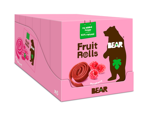 BEAR Ávaxtarúllur Multipack Hindberja