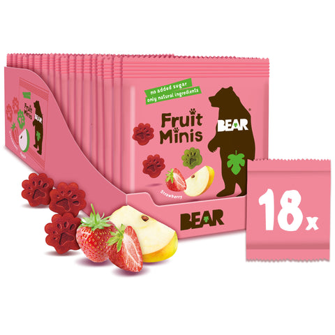 BEAR Ávaxtahnappar Single Jarðaberja Epla