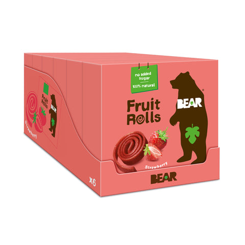 BEAR ávaxtarúllur Multipack jarðaberja 6 kassar (30 stk)