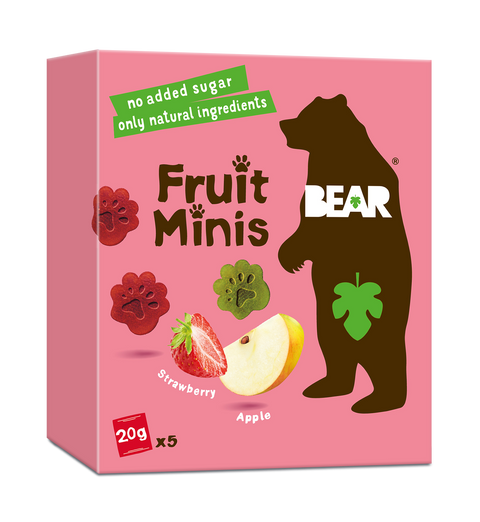 BEAR Ávaxtahnappar Multipack Jarðaberja Epla