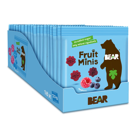 BEAR Fruit Minis hindberja & bláberja Singles (18 stk)